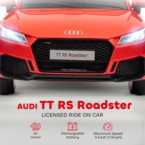 HOMCOM Elektryczne Autko dla Dzieci 12V z Pilotem 2,4G, Muzyką, Klaksonem, Pojazd z Oświetleniem LED, Port USB/MP3, Funkcją Do Tyłu, dla Dzieci 3-5 Lat, Czerwony