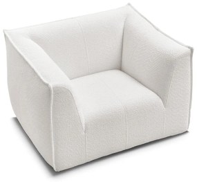 Biały fotel z materiału bouclé Giorgia – Bobochic Paris