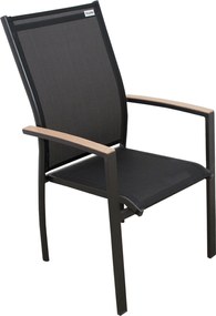 Doppler EXPERT WOOD antracyt, rozkładane i sztaplowane krzesła, 6+2+1