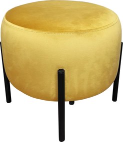 Pufa OLA loft ławka podnóżek metal : Kolor Stelaża - Czarny , Kolor tkaniny - VELVET - MG15, Typ tkaniny - Velvet