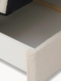 Sofa rozkładana Nido trzyosobowa 140 cm z pojemnikiem - jasny beżowy boucle Quelle 03