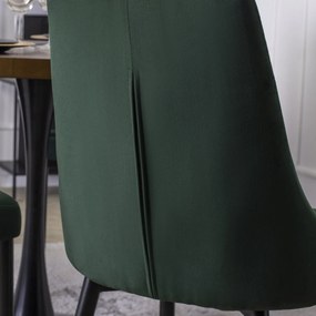Krzesło Tapicerowane do Salonu CORK Zielone Welurowe Nowoczesne Loft