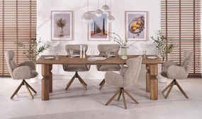 ELTON stół rozkładany 200-300x101x76 cm jasny orzech mieści 8-10 osób