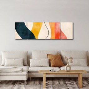 Obraz - Minimalistyczna kolorowa ilustracja II. (170x50 cm)