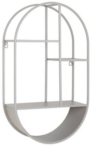 Jasnoszara wielopoziomowa metalowa półka 35 cm Feira – House Nordic