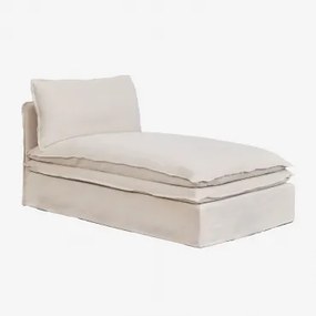Moduł Leżanki Do Sofy Modułowej Z Lnu I Bawełny Grace Tkaniny Beige - Sklum