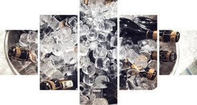 Obraz - szampan w lodzie (125x70 cm)