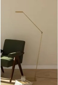 Lampa Stojąca Led Z Metalu Valtyn Złoto - Sklum