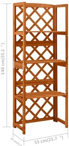 Brązowy regał z półkami na kwaity F8-T51