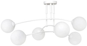 Biała lampa sufitowa z kloszami - 5X D072 N7-G47