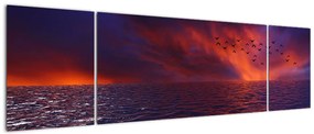 Obraz morza z ptakami (170x50 cm)