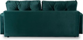 Sofa z Funkcją Spania SEUL Rozkładana Dwuosobowa Welurowa Zielona Nowoczesna do Salonu