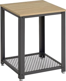 Stolik kawowy/nocny Valora – dąb sonoma z czarną ramą