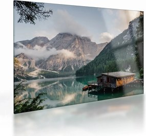Obraz na szkle - Lake Prags (70x50 cm)