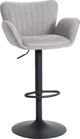 Stołek barowy MCW-M67,  jasnoszary podstawa czarny