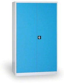 Szafa warsztatowa metalowa KOVONA, do montażu własnego, 4 półki, 1200 x 500 x 1800 mm, niebieska