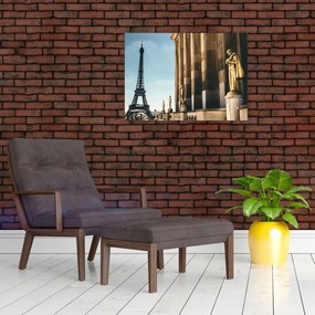 Obraz na szkle z placu Trocadero, Paryż (70x50 cm)