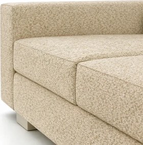 Sofa z Funkcją Spania DRAVOS Beżowa Boucle Japandi