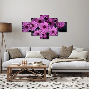 Obraz różowych kwiatów (125x70 cm)
