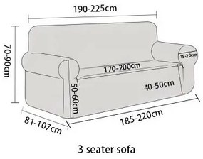 4Home Pokrowiec elastyczny na kanapę Wave, 190 - 230 cm, 190 - 230 cm