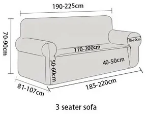 4Home Pokrowiec elastyczny na kanapę Wave, 190 - 230 cm, 190 - 230 cm