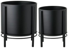 Metalowe osłonki na doniczki zestaw 2 szt. ø 25 cm Svarta – House Nordic