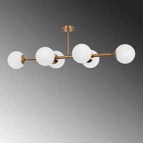 Lampa sufitowa w biało-złotym kolorze ze szklanym kloszem 40x110 cm Fazli – Opviq lights