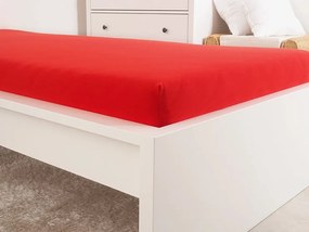 PrzytulneMieszkanie.pl Jersey prześcieradło do dziecięcego łóżeczka EXCLUSIVE 70x140 cm czerwone
