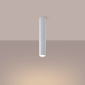 Plafon KARBON 40 biały ryflowany SOLLUX  LIGHTING