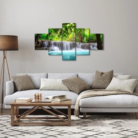 Obraz - Wodospad, turkusowy (125x70 cm)