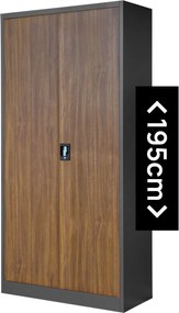 Szafa biurowa Eco Design Jan H 90x40x195 cm antracyt/orzech