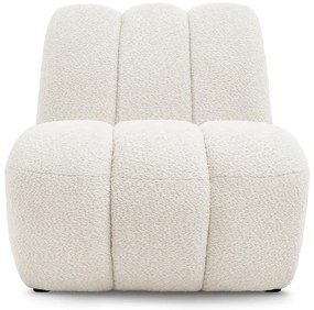 Biały fotel z materiału bouclé Janissaire – Bobochic Paris