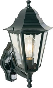 Zewnętrzna latarnia ścienna ciemnozielona z czujnikiem ruchu IP44 - Nowy Orlean up