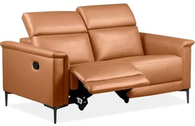 Brązowa sofa z imitacji skóry 160 cm Lund – Støraa