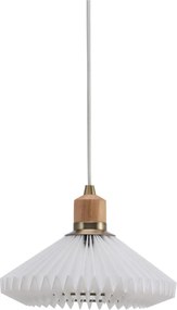 Halo Design 744053 - Lampa wisząca na lince PARIS 1xG9/28W/230V śr. 24 cm biała/mosiądz/dąb