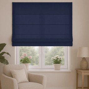 Roleta rzymska welurowa na wymiar Velutto ciemnoniebieska - do 140 cm