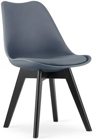 Zestaw grafitowych skandynawskich ergonomicznych krzeseł 4 szt. - Ares 4S