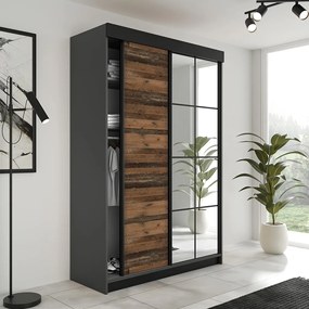 Szafa Przesuwna LAMARO 138 Grafit/Old Style