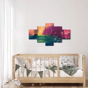Obraz - Obraz olejny, Podróż do fantastycznego królestwa (125x70 cm)