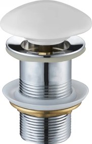 Mexen korek klik-klak okrągły, biały ceramiczny mat - 79910-01