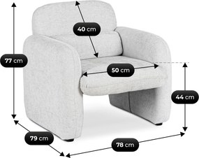 Fotel Wypoczynkowy do Salonu TOGO Szary Nowoczesny
