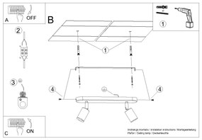 Listwa oświetleniowa FORNES 2 czarna SOLLUX  LIGHTING