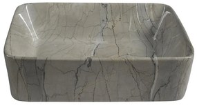 Szara ceramiczna umywalka 47,5x37,5 cm Dalma – Sapho