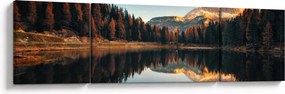 Obraz - Alpy, Włochy, Dolomity, Lago Antorno (170x50 cm)