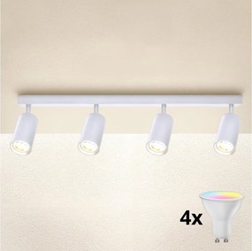 Brilagi - LED RGBW ściemnialna oprawa punktowa SELE 4xGU10/6W/230V biała