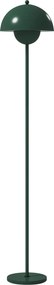 HOMCOM Lampa podłogowa, okrągły klosz, sterowanie nożne, długi kabel, elegancki design, stal, zielona