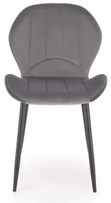 Krzesło tapicerowane K538 VELVET szare HALMAR