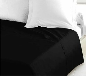 Pościel Płaska 100% Bawełna Czarna 180x290 cm - Certyfikat OEKO-TEX