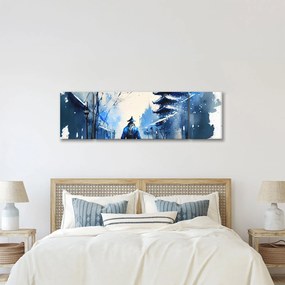 Obraz - Samuraj, akwarela (170x50 cm)