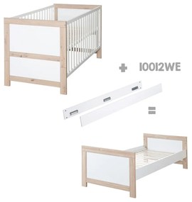 Biało-naturalne łóżeczko 70x140 cm Malo – Roba
